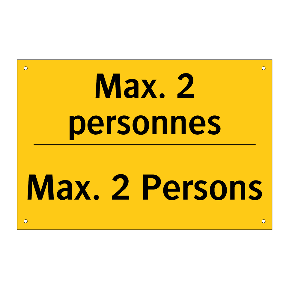 Max. 2 personnes - Max. 2 Persons