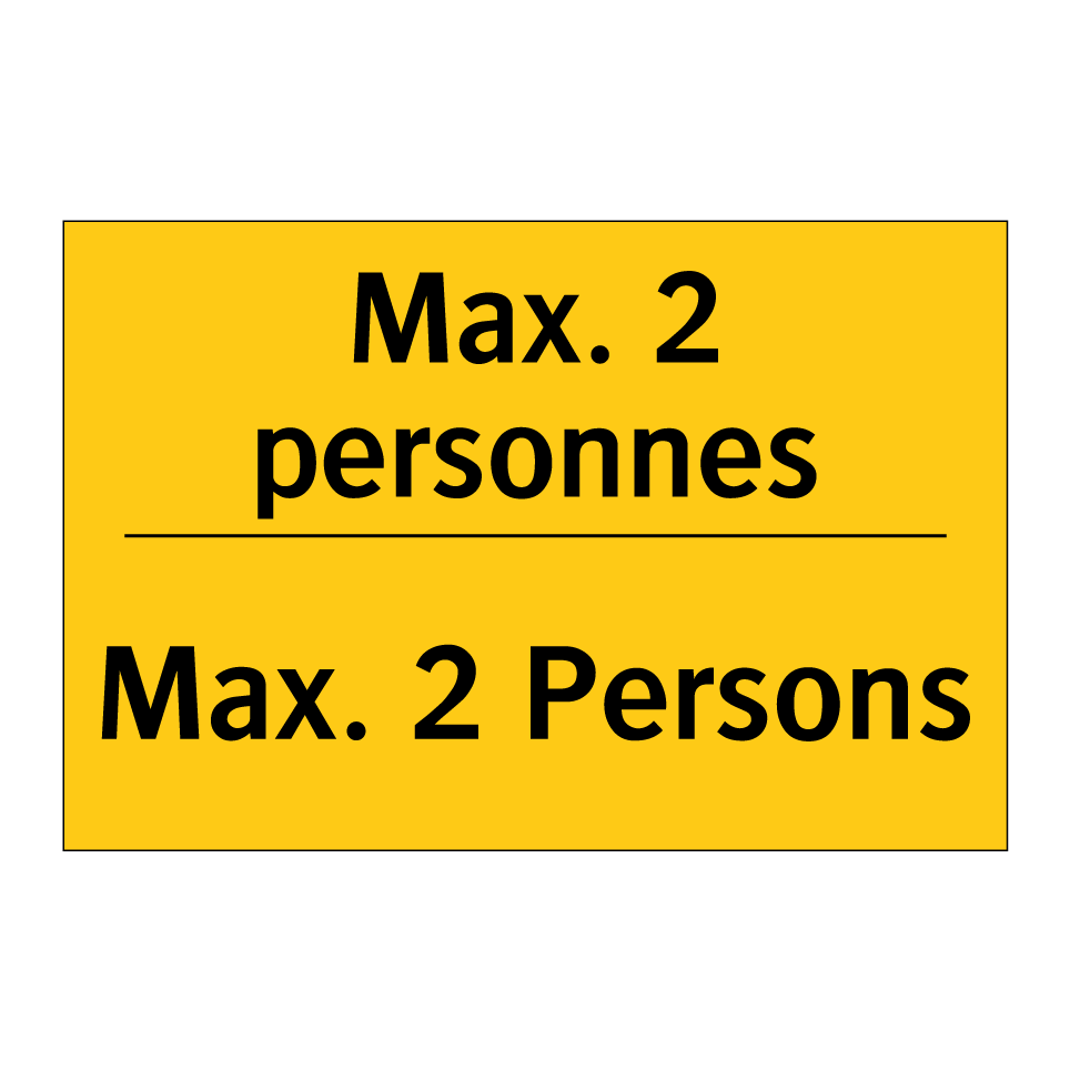 Max. 2 personnes - Max. 2 Persons