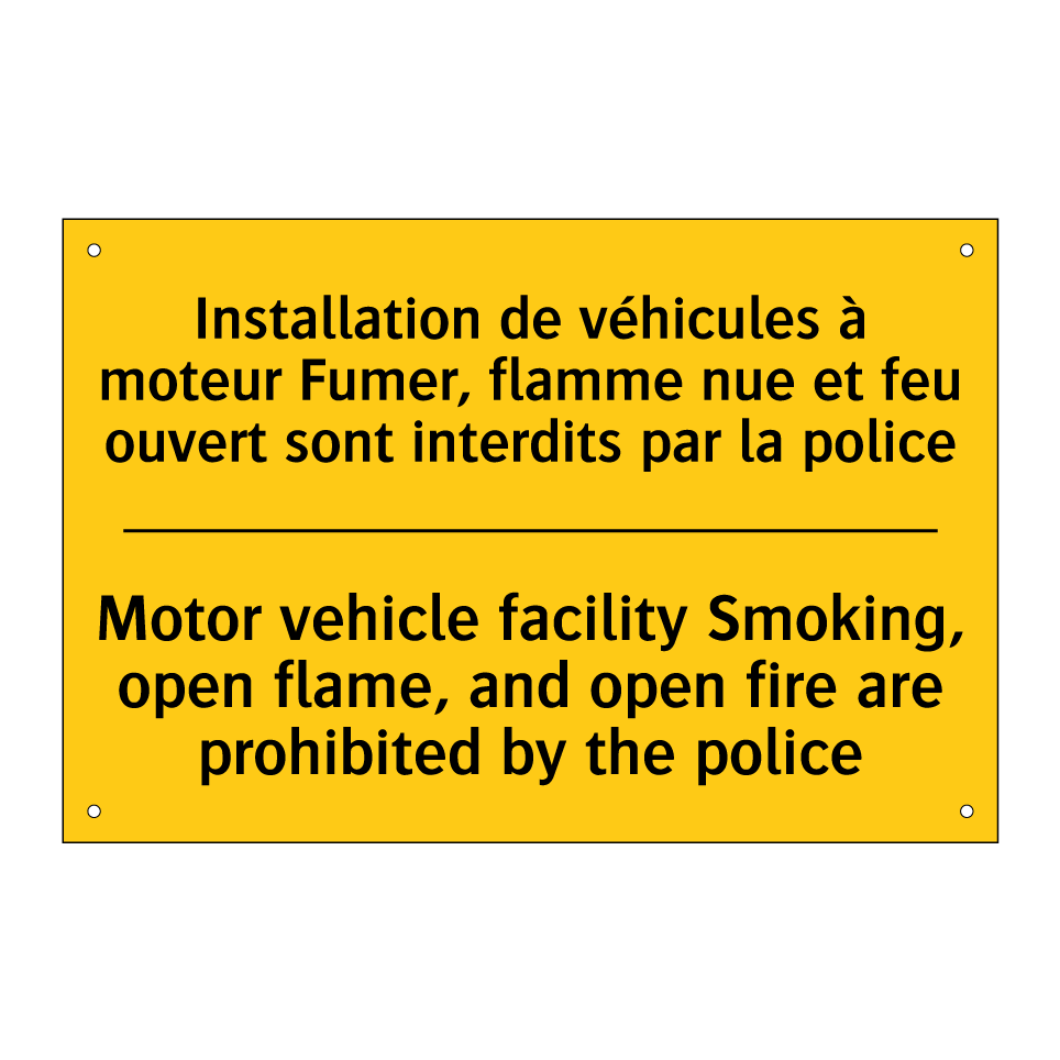 Installation de véhicules à moteur  /.../ - Motor vehicle facility Smoking,  /.../