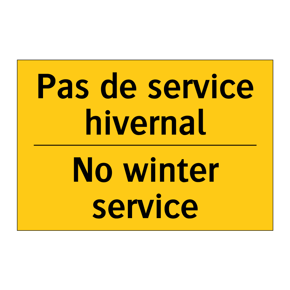 Pas de service hivernal - No winter service