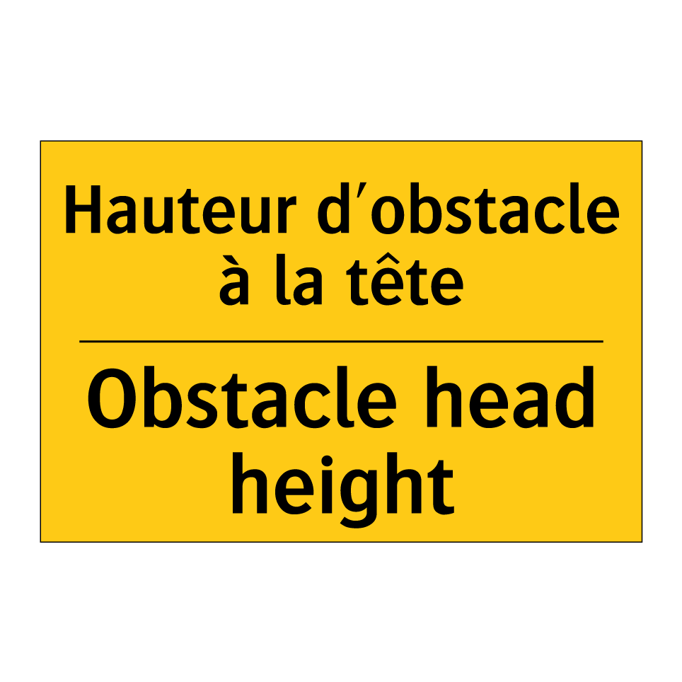 Hauteur d'obstacle à la tête - Obstacle head height