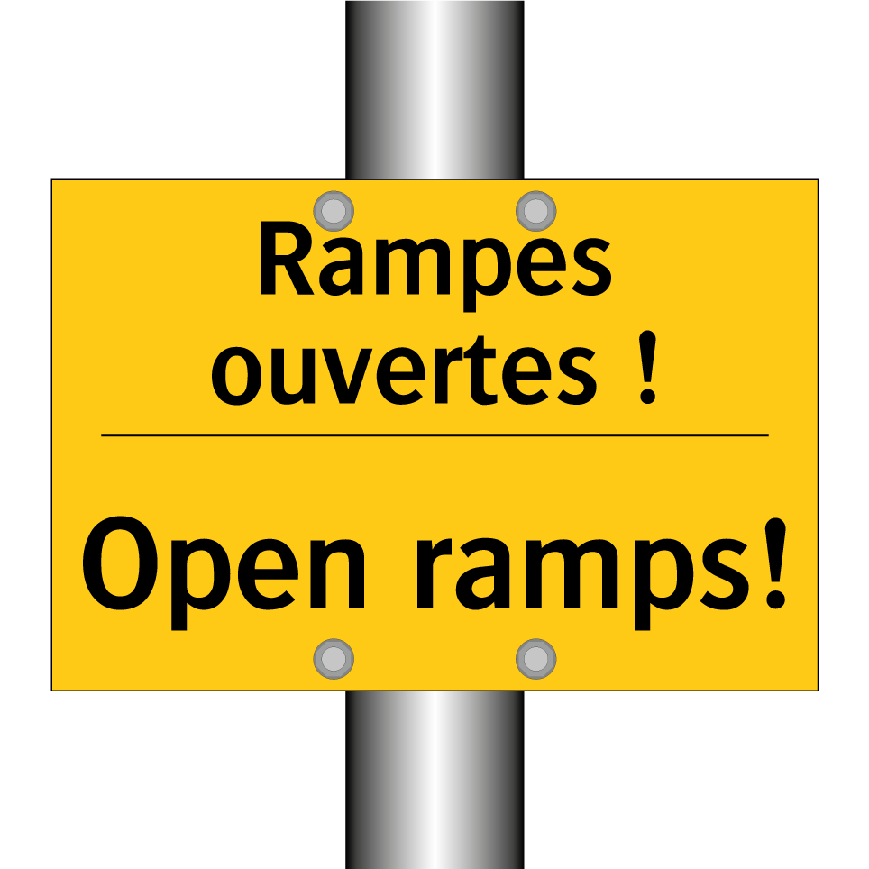 Rampes ouvertes ! - Open ramps!
