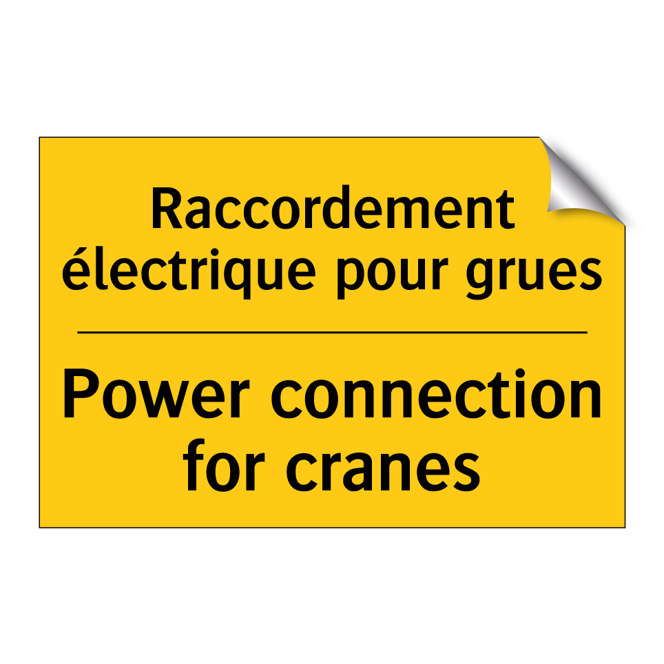 Raccordement électrique pour grues /.../ - Power connection for cranes