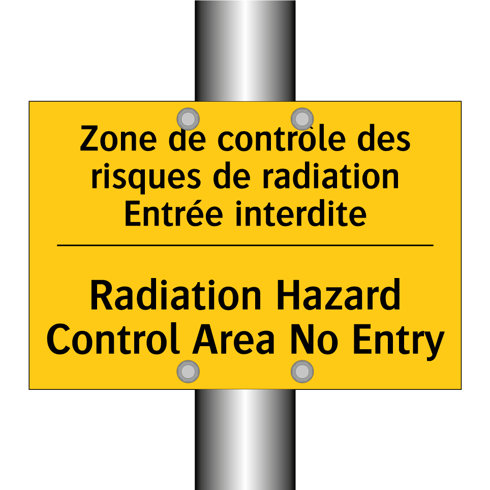 Zone de contrôle des risques de  /.../ - Radiation Hazard Control Area  /.../