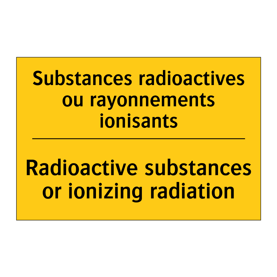 Substances radioactives ou rayonnements  /.../ - Radioactive substances or ionizing  /.../