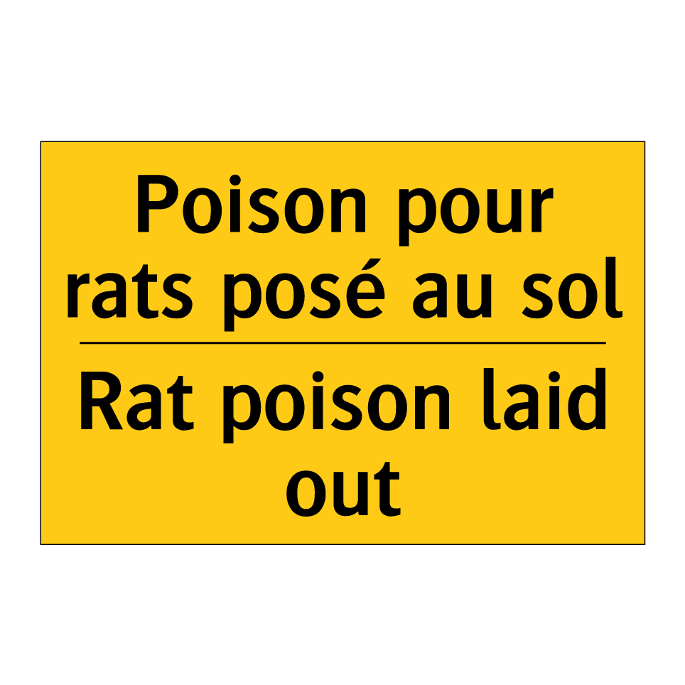 Poison pour rats posé au sol - Rat poison laid out
