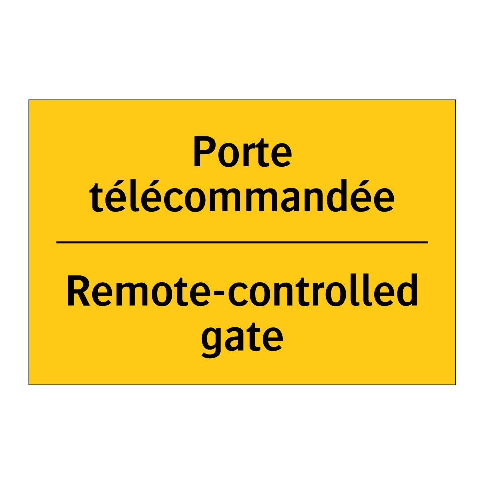 Porte télécommandée - Remote-controlled gate