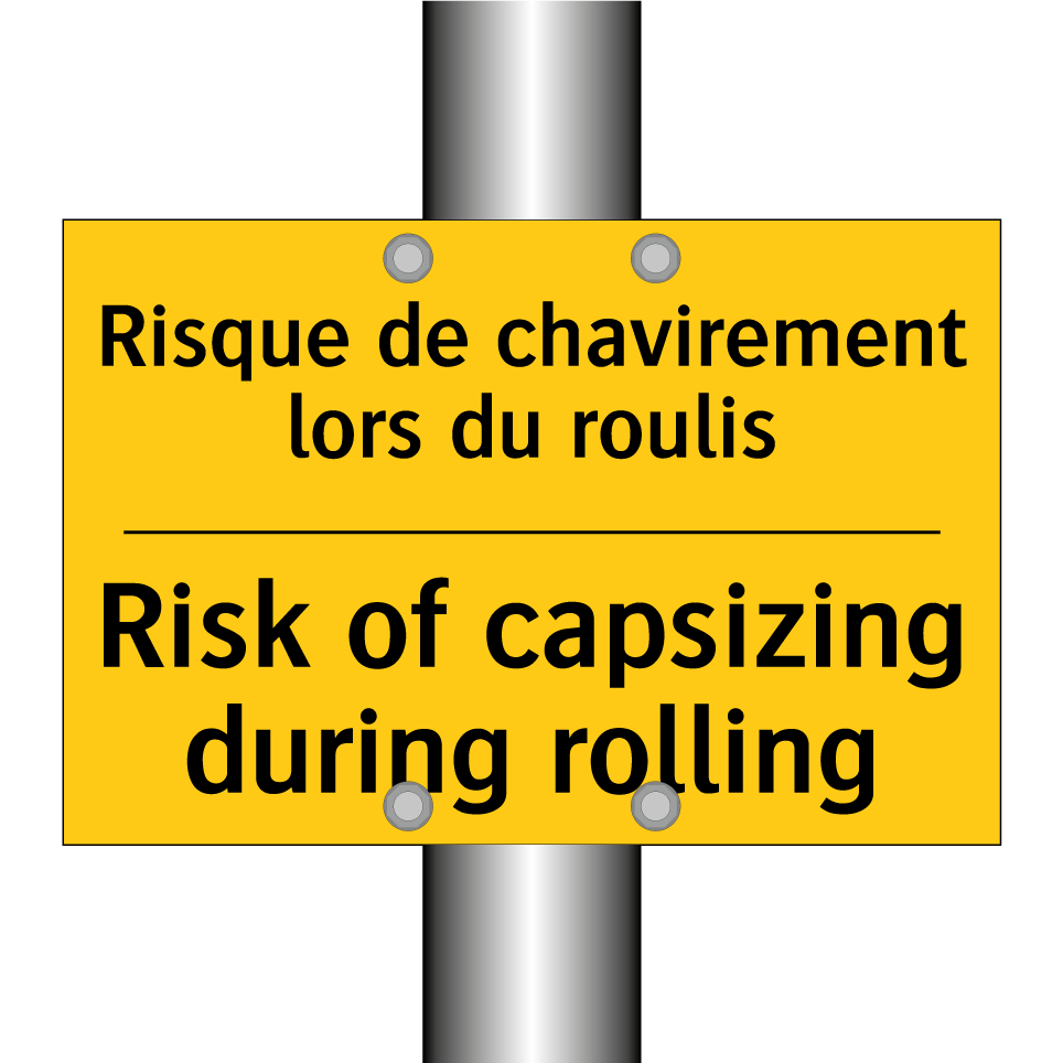 Risque de chavirement lors du  /.../ - Risk of capsizing during rolling /.../