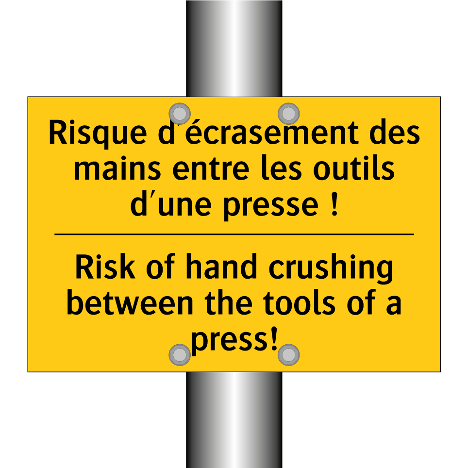 Risque d'écrasement des mains  /.../ - Risk of hand crushing between  /.../