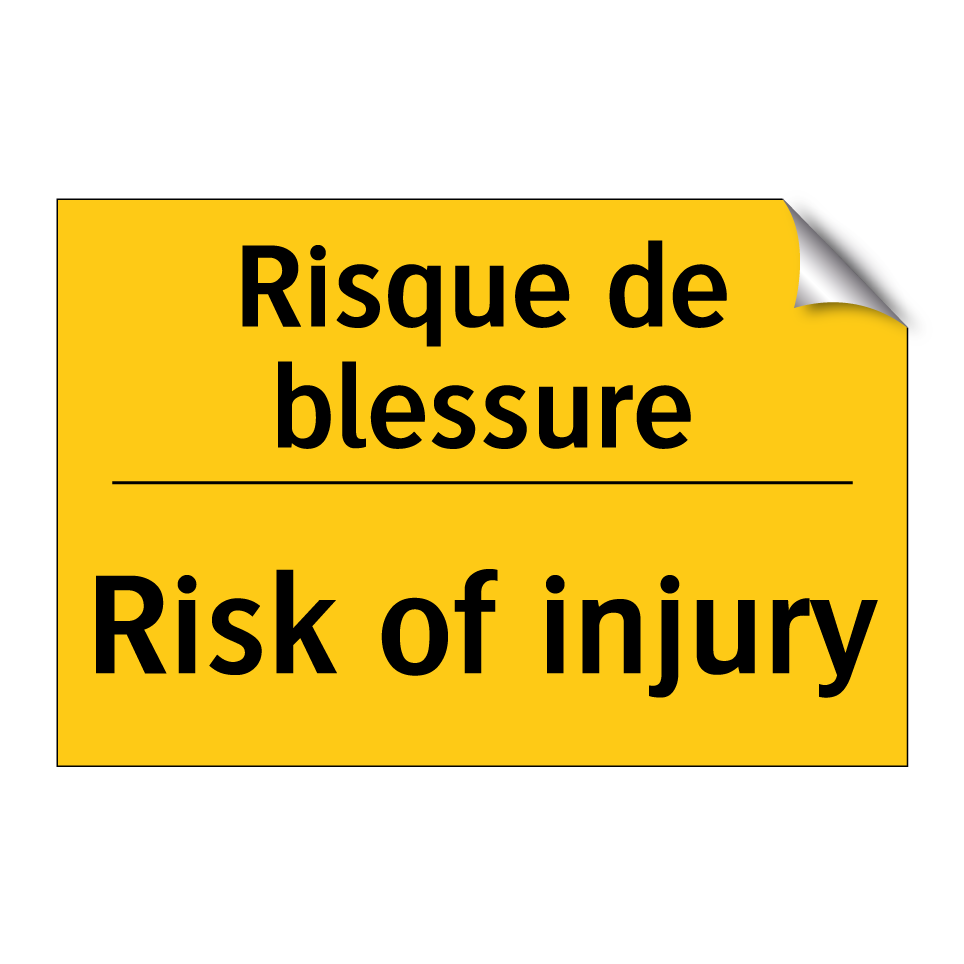 Risque de blessure - Risk of injury