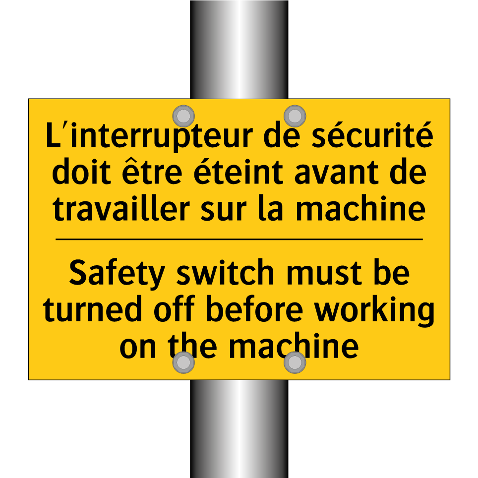 L'interrupteur de sécurité doit  /.../ - Safety switch must be turned off  /.../