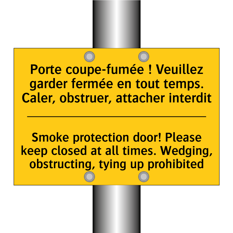 Porte coupe-fumée ! Veuillez garder  /.../ - Smoke protection door! Please  /.../