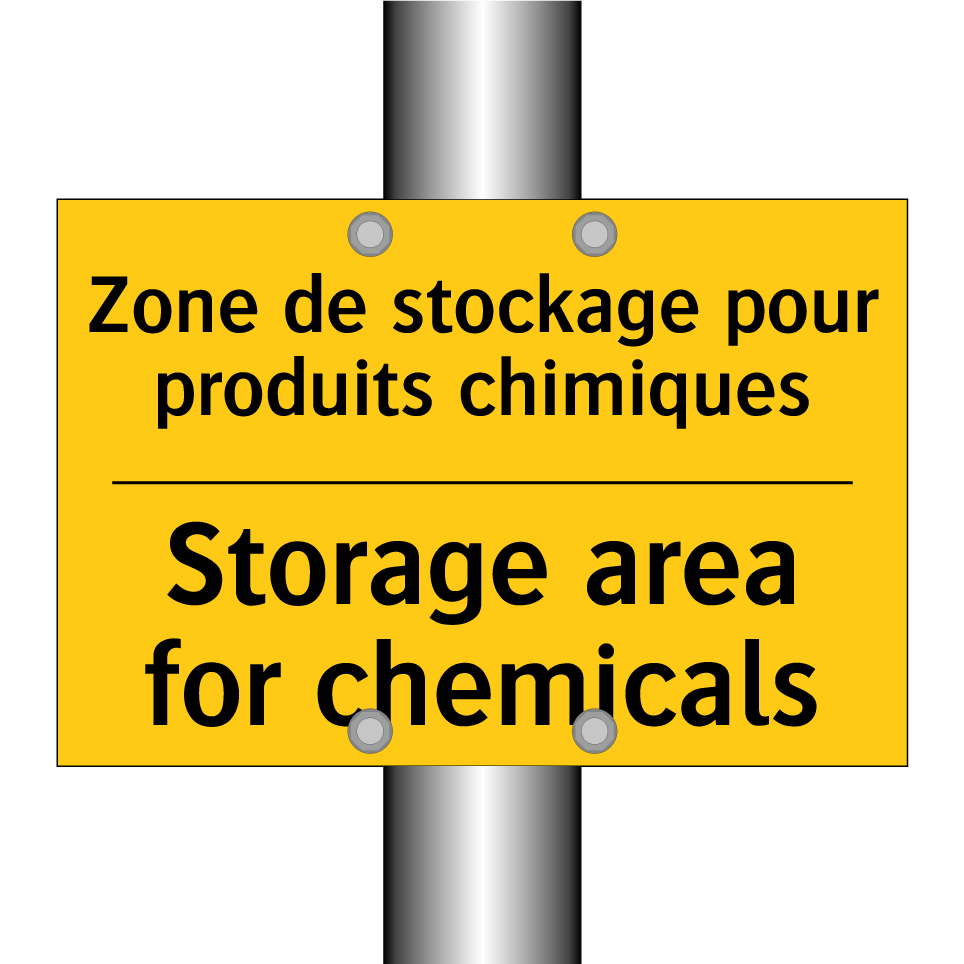 Zone de stockage pour produits  /.../ - Storage area for chemicals