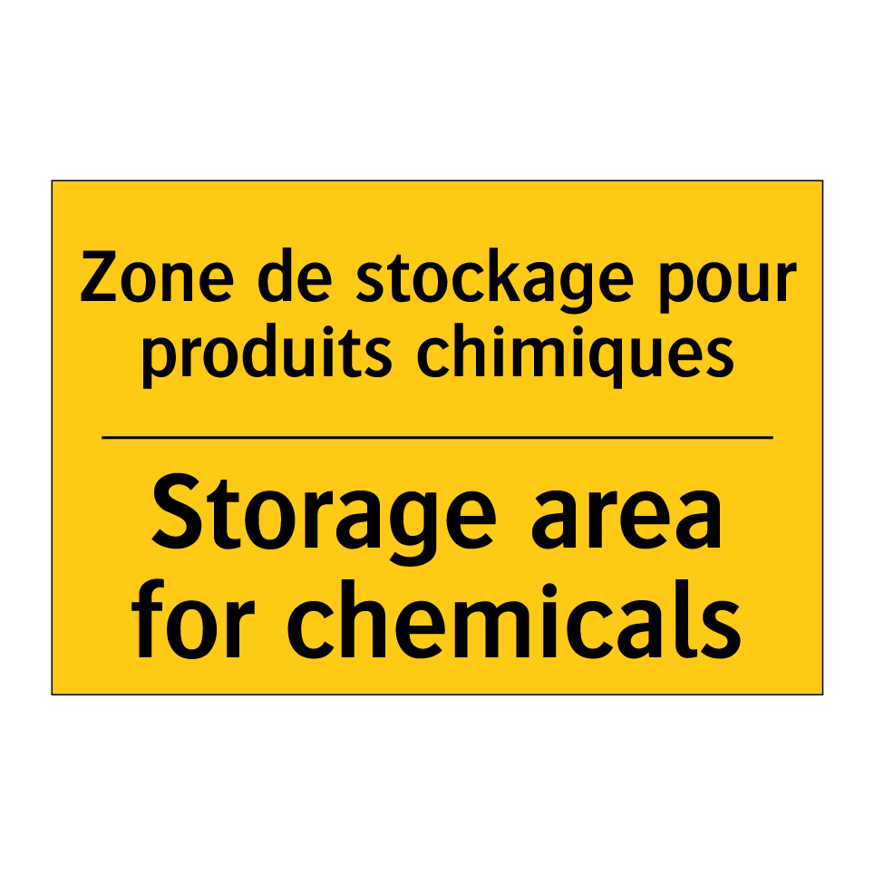 Zone de stockage pour produits  /.../ - Storage area for chemicals