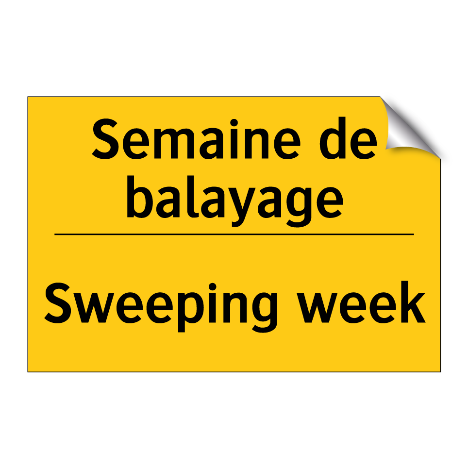 Semaine de balayage - Sweeping week