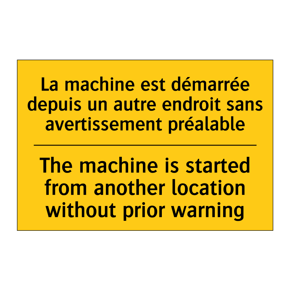 La machine est démarrée depuis  /.../ - The machine is started from another  /.../