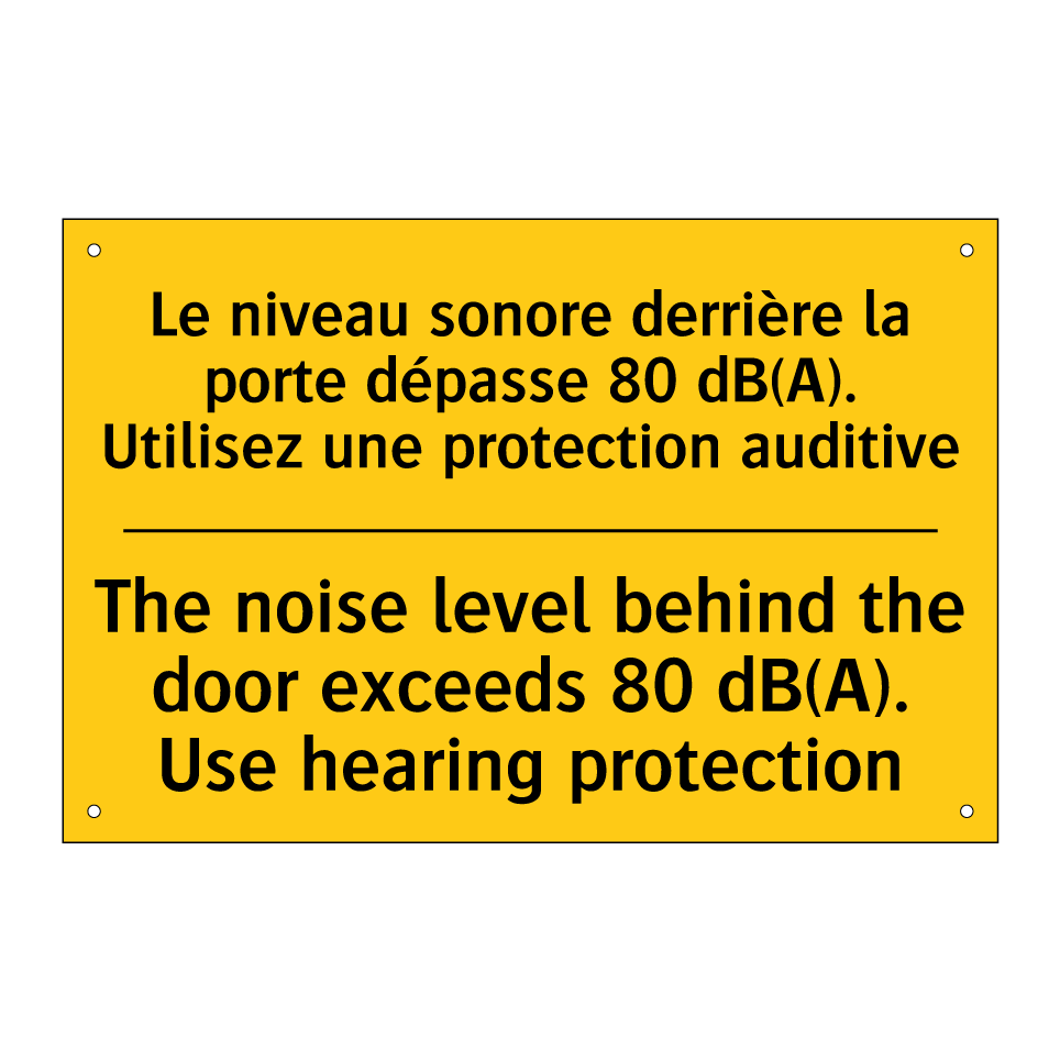 Le niveau sonore derrière la porte  /.../ - The noise level behind the door  /.../