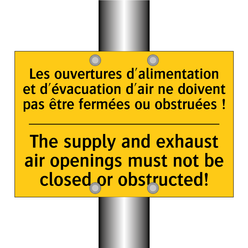 Les ouvertures d'alimentation  /.../ - The supply and exhaust air openings  /.../