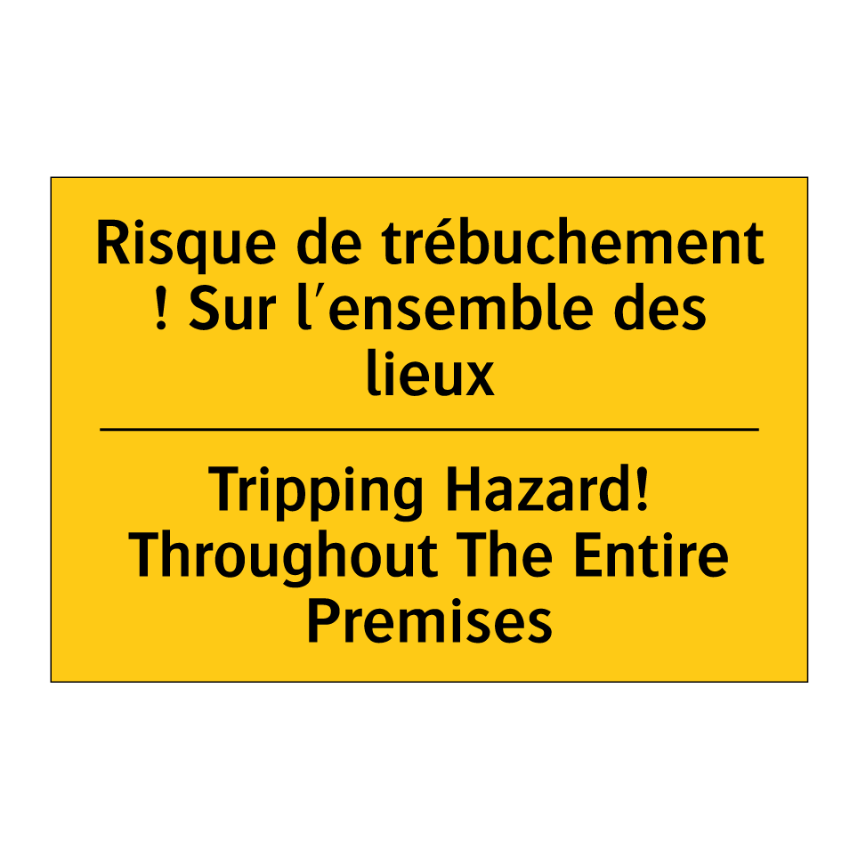 Risque de trébuchement ! Sur l'ensemble  /.../ - Tripping Hazard! Throughout The  /.../