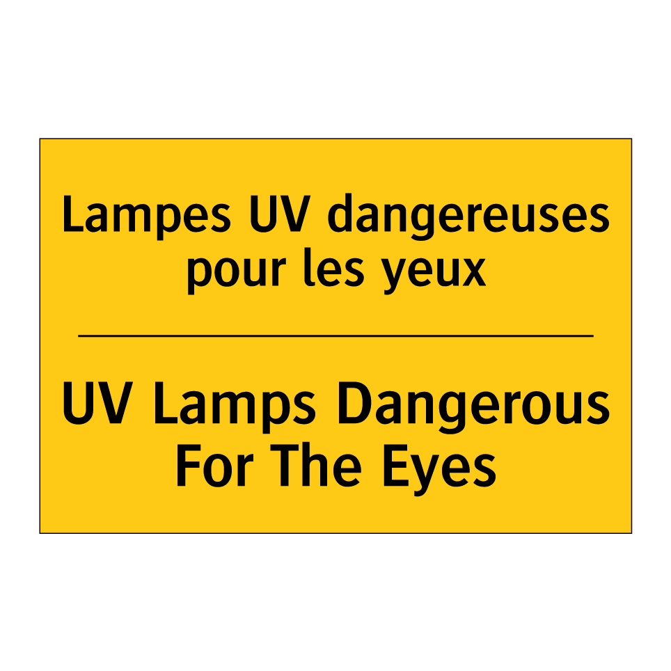 Lampes UV dangereuses pour les  /.../ - UV Lamps Dangerous For The Eyes /.../