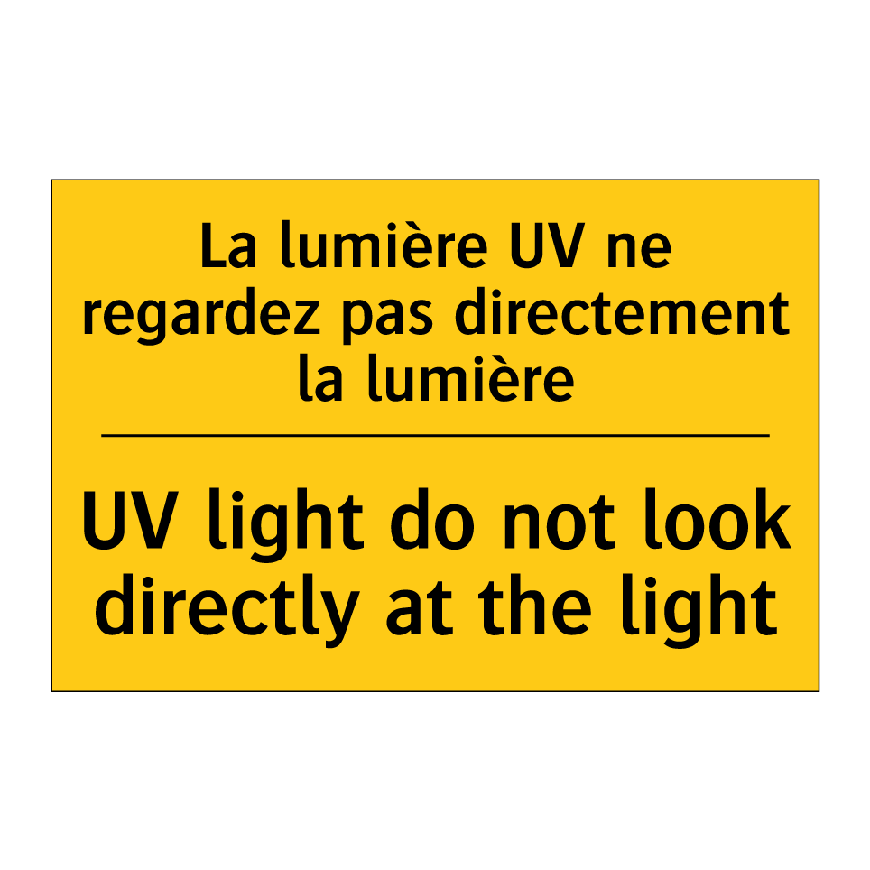 La lumière UV ne regardez pas  /.../ - UV light do not look directly  /.../