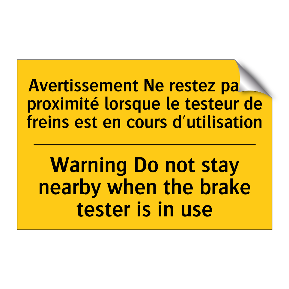 Avertissement Ne restez pas à  /.../ - Warning Do not stay nearby when  /.../