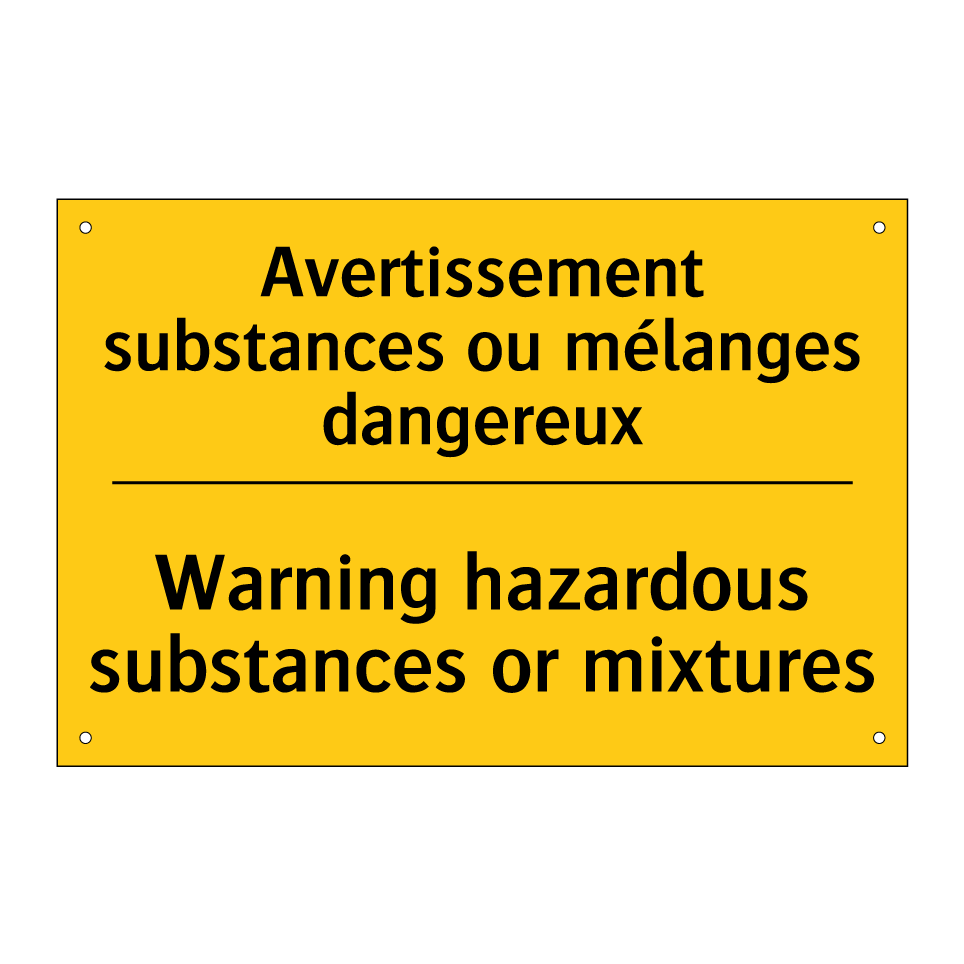 Avertissement substances ou mélanges  /.../ - Warning hazardous substances or  /.../
