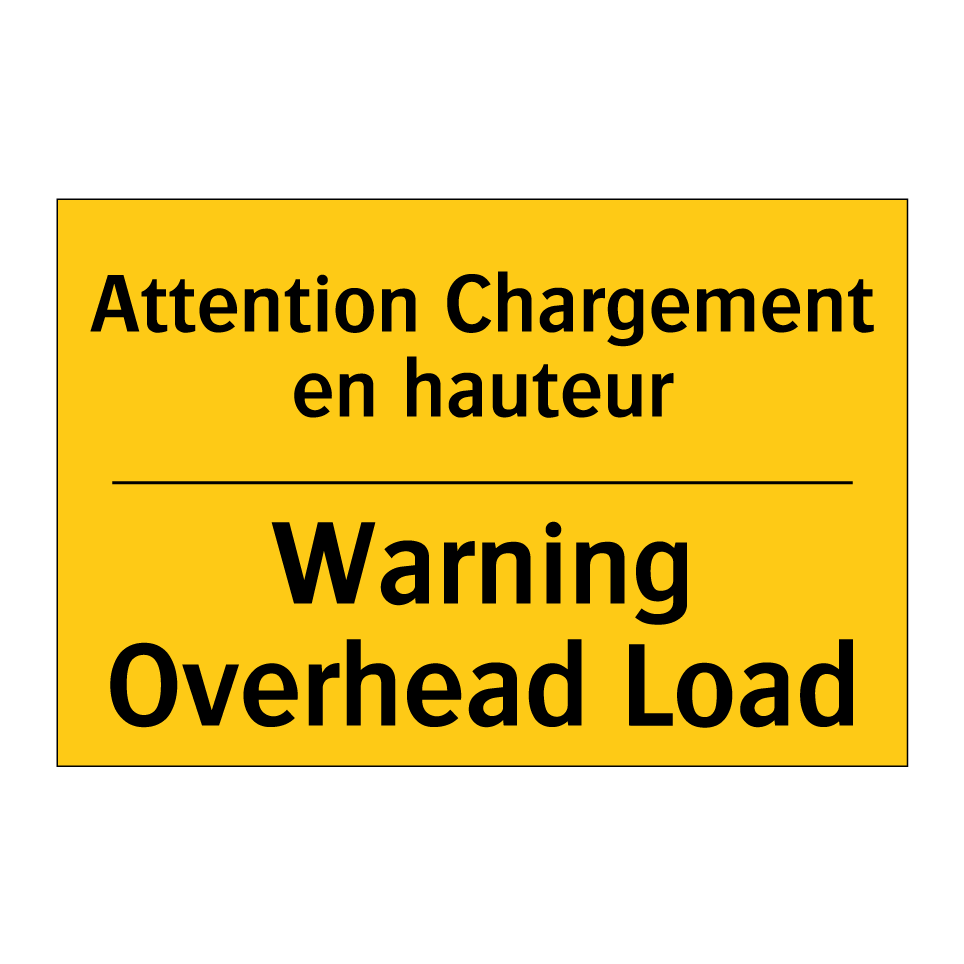 Attention Chargement en hauteur /.../ - Warning Overhead Load