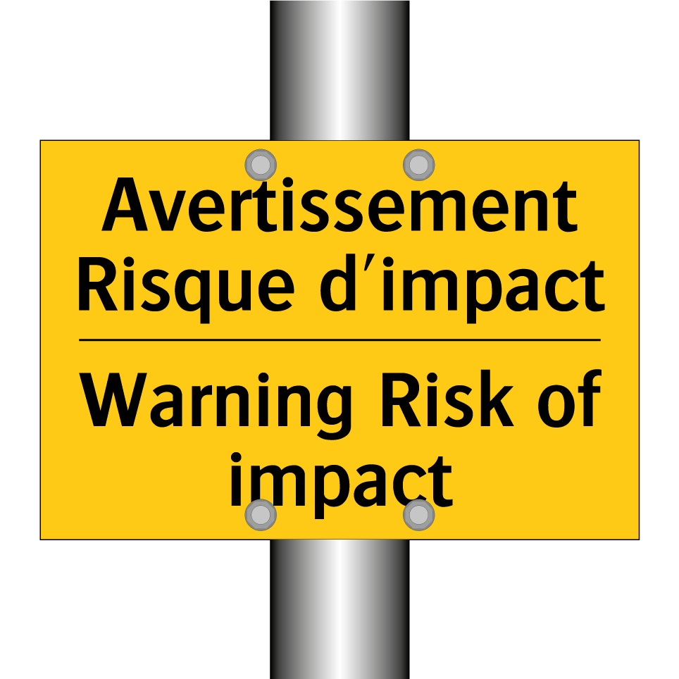 Avertissement Risque d'impact - Warning Risk of impact