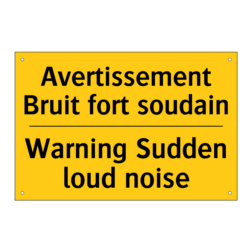 Avertissement Bruit fort soudain /.../ - Warning Sudden loud noise