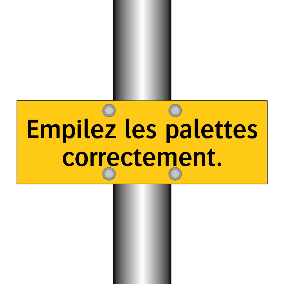 Empilez les palettes correctement