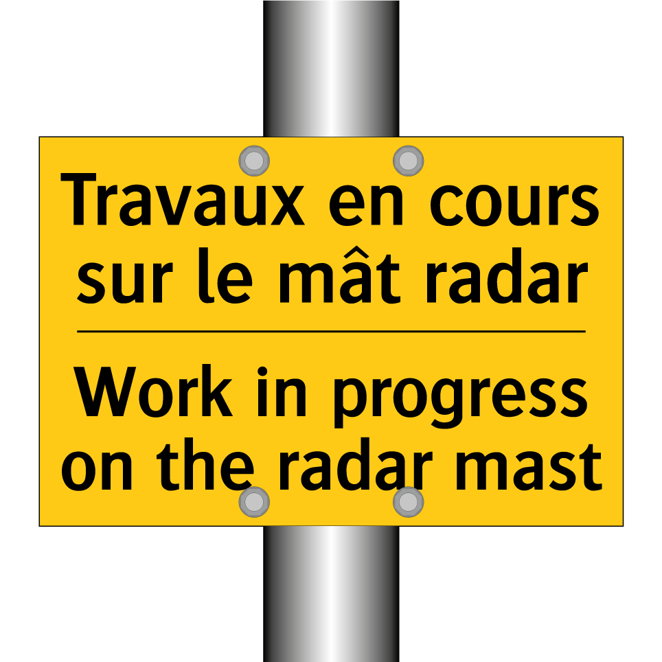 Travaux en cours sur le mât radar /.../ - Work in progress on the radar  /.../