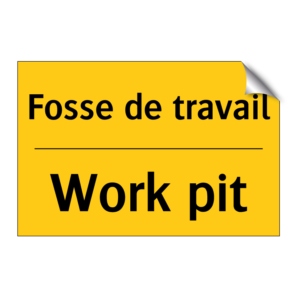 Fosse de travail - Work pit