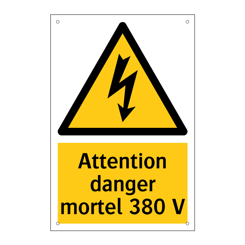 Attention danger mortel 380 V