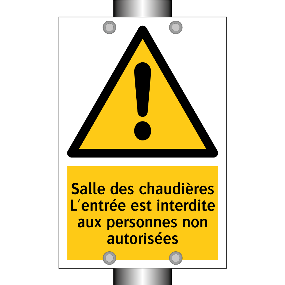 Salle des chaudières L'entrée est interdite aux personnes non autorisées