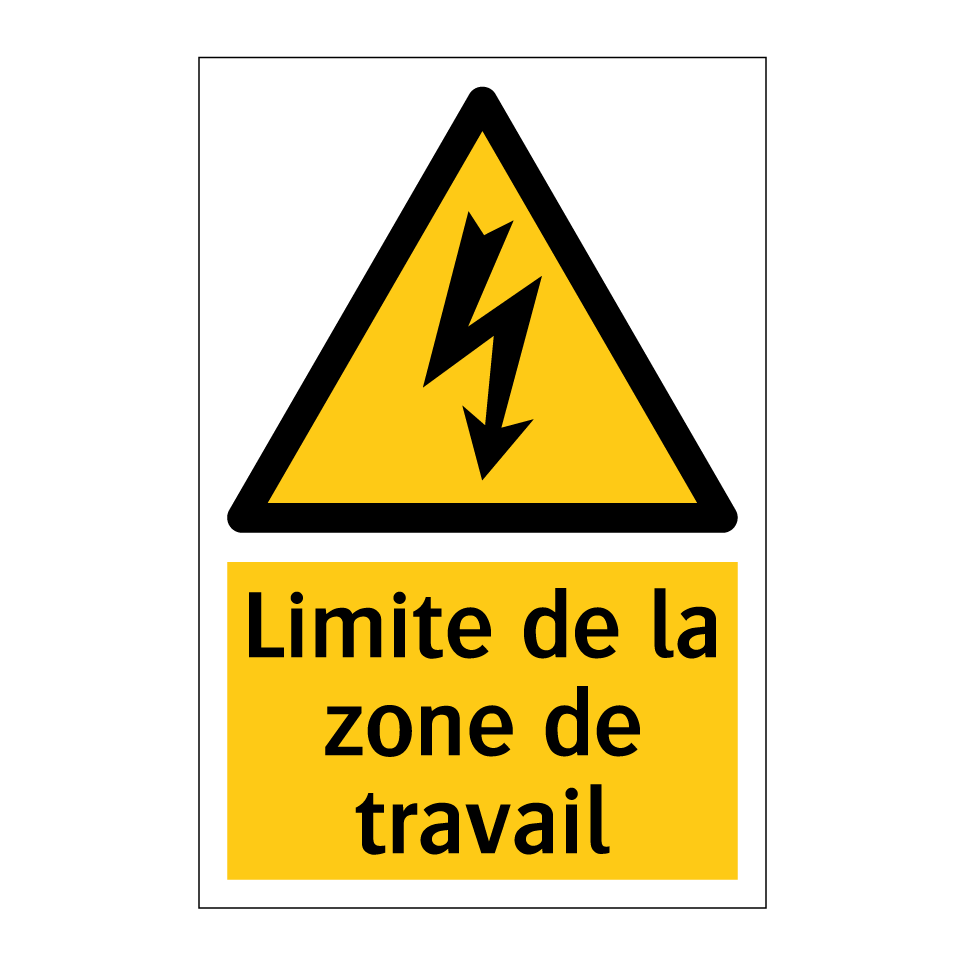 Limite de la zone de travail