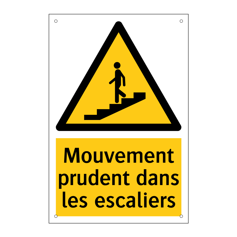 Mouvement prudent dans les escaliers