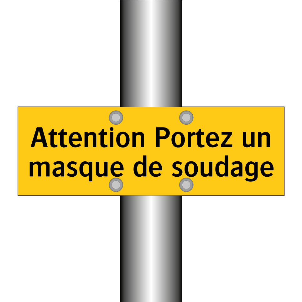 Attention Portez un masque de soudage