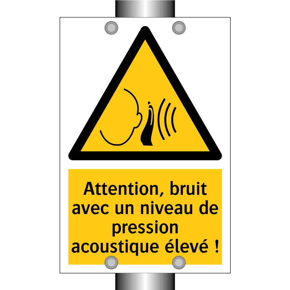 Attention, bruit avec un niveau de pression acoustique élevé !