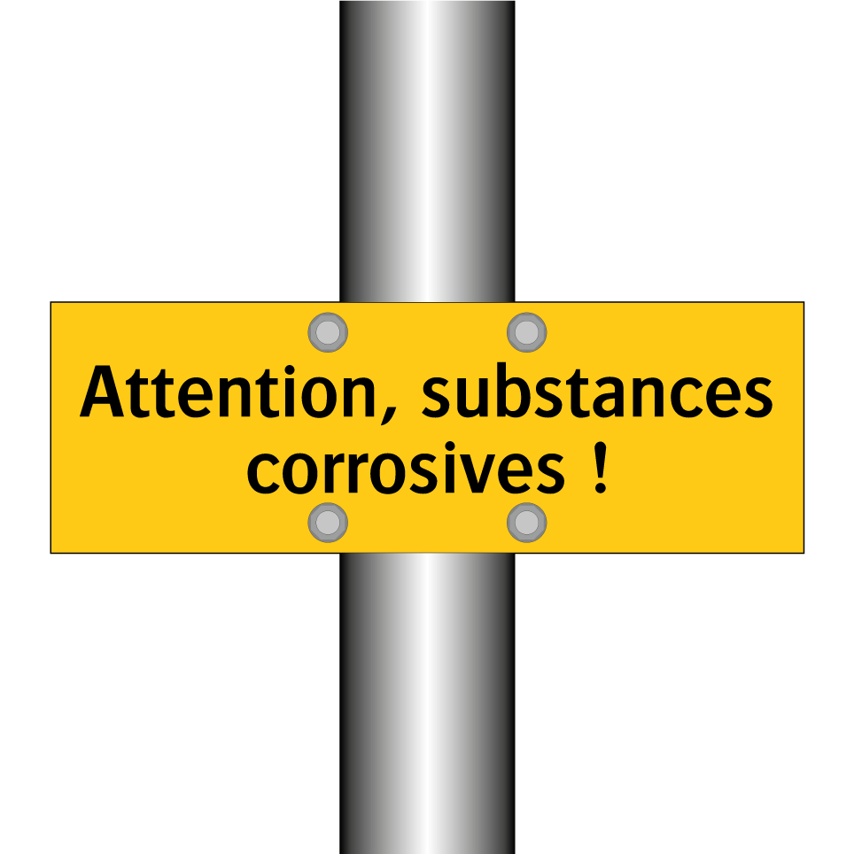 Attention, substances corrosives !