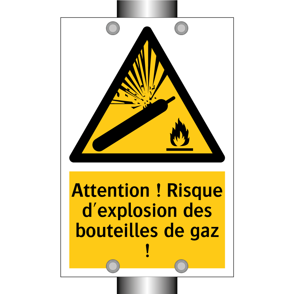 Attention ! Risque d'explosion des bouteilles de gaz !