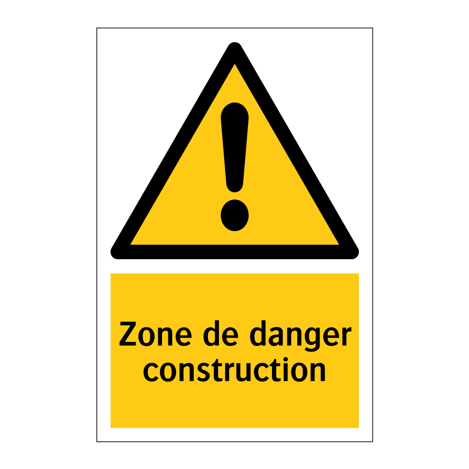 Zone de danger construction