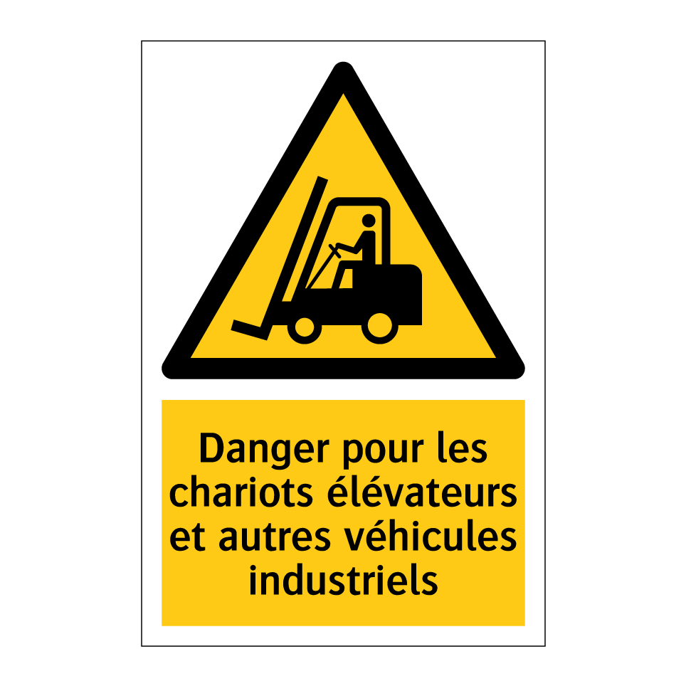 Danger pour les chariots élévateurs et autres véhicules industriels