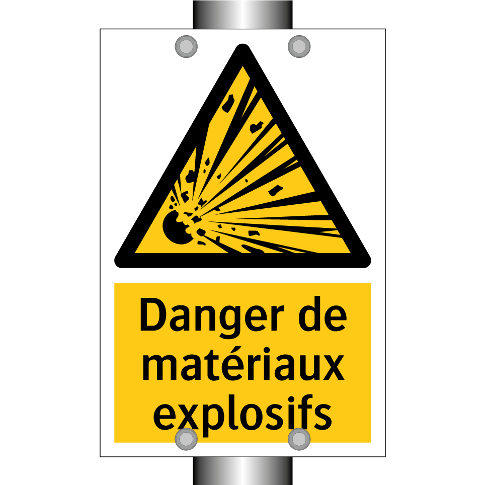 Danger de matériaux explosifs