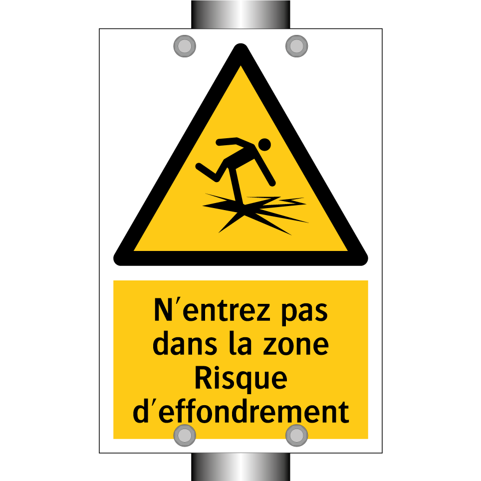 N'entrez pas dans la zone Risque d'effondrement