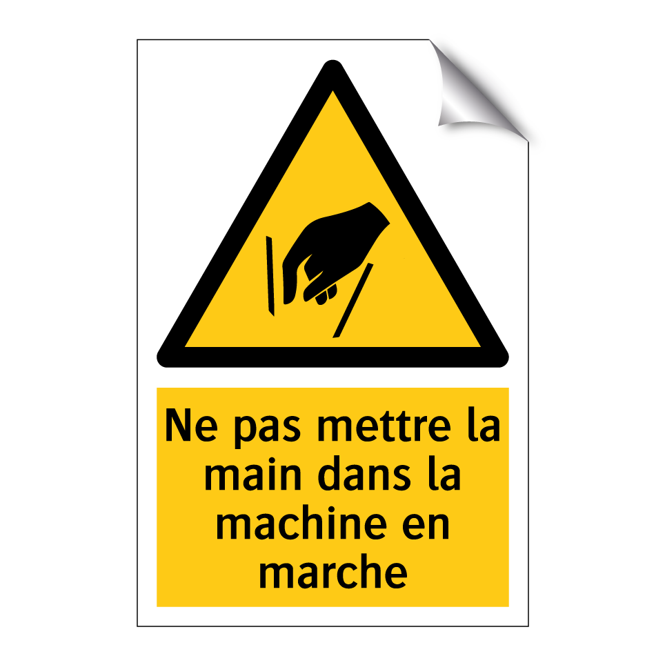 Ne pas mettre la main dans la machine en marche