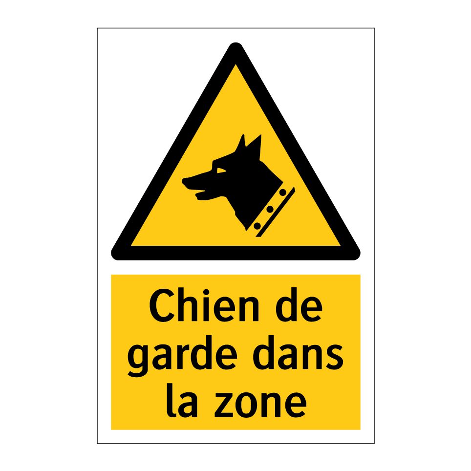 Chien de garde dans la zone
