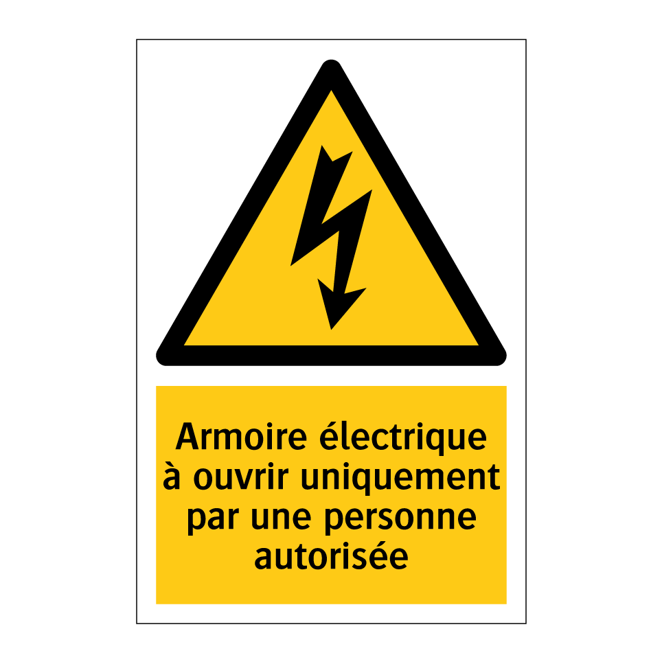 Armoire électrique à ouvrir uniquement par une personne autorisée