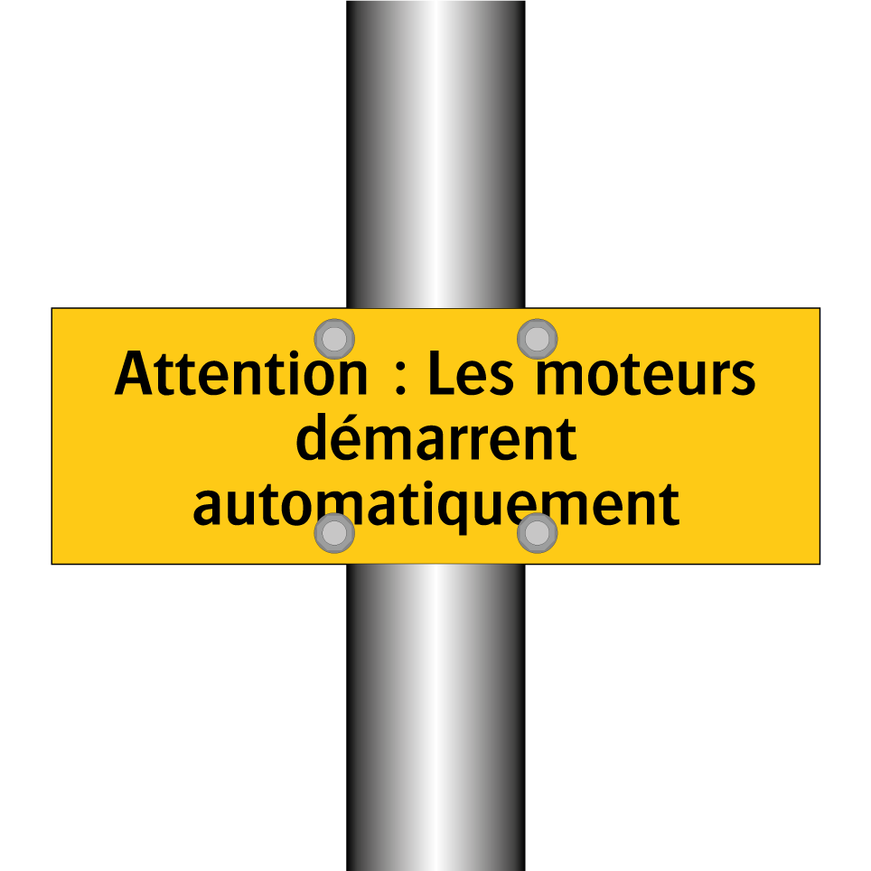 Attention : Les moteurs démarrent automatiquement