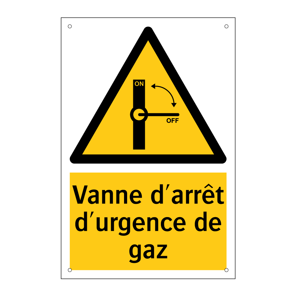 Vanne d'arrêt d'urgence de gaz